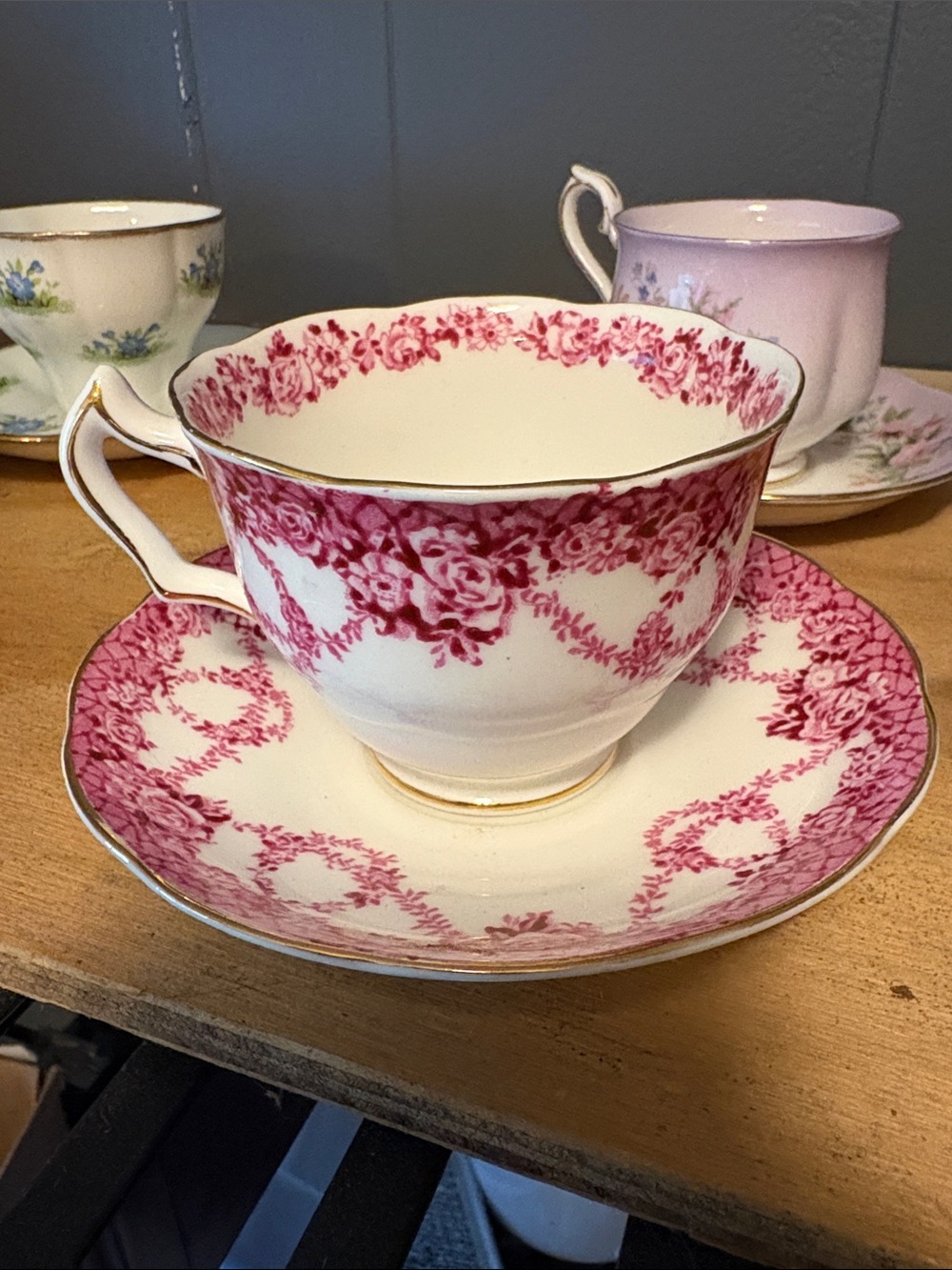 Vintage Swansea Bone China Teacup & Saucer